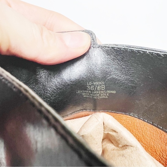 Louise Et Cie Black Mid Calf Riding Boots Leather Size 6 Women’s - Picture 4 of 8